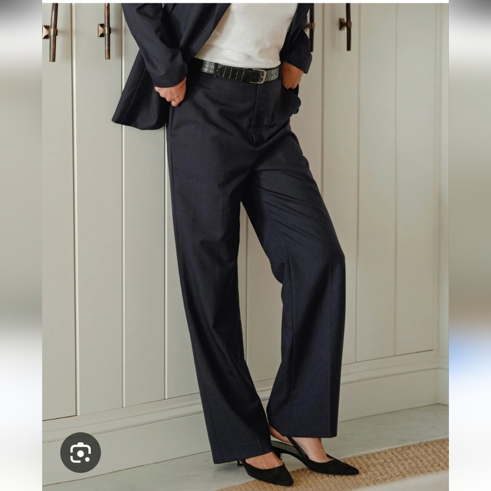 Jenni Kayne 100% Wool Gray Trouser Pants Bootcut Office Work Corporate Size 4